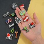 Dad Theme Shoe Charms Set | Father Gift PVC Charms with Tools, Drill & Heart Designs - Image 3