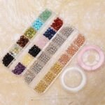 4mm Gemstone Beads Jewelry Making Kit | 600PCS Natural Stone & Brass Spacer Beads