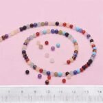 4mm Gemstone Beads Jewelry Making Kit | 600PCS Natural Stone & Brass Spacer Beads - Image 3
