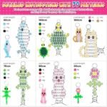 1500PCS Pony Beads Keychain Making Kit | Bead Pets Craft Set with 30 Designs - Image 2