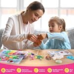 1500PCS Pony Beads Keychain Making Kit | Bead Pets Craft Set with 30 Designs - Image 4