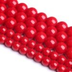 90PCS Red Glass Spacer Beads | 4mm Round Loose Beads for Jewelry Making - Image 2