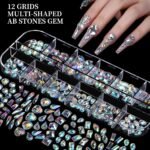 8 Box Nail Charms & Rhinestones Kit | Y2K Nail Gems with Multi Shape Flatback Crystals - Image 3