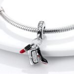 925 Sterling Silver Charms for Bracelets & Necklaces | Lipstick, Bag, Camera Dangle Pendants for Women