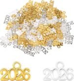 2026 Year Charms, Zinc Alloy Graduation Tassel Charms for DIY Jewelry Crafts