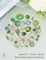 31PCS Assorted Gold Plated Enamel Charm Pendants | DIY Jewelry Making for Earrings, Necklace & Bracelets - Image 2