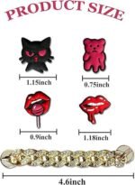 50PCS Pink Shoe Charms with Bling Chain | Decorative Accessories for Girls (Gift Box) - Image 4