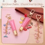 376PCS Lip Gloss Keychain Making Kit | DIY Charms with Jump Rings & Jewelry Supplies - Image 5