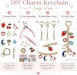 376PCS Lip Gloss Keychain Making Kit | DIY Charms with Jump Rings & Jewelry Supplies - Image 3