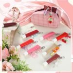 Beaded Lip Gloss Keychains Bulk: Butterfly, Strawberry, Heart Charms – Purse Decor - Image 5
