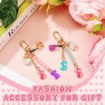 Lip Gloss Holder Keychain Charms | Lipstick Purse Bag Decor Set - Image 3