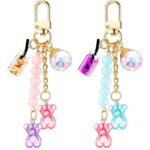 Lip Gloss Holder Keychain Charms | Lipstick Purse Bag Decor Set