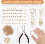 Lip Gloss Keychain Making Kit | DIY Bag Charm Craft Supplies with Charms, Chains - Image 4