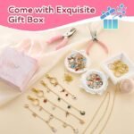 Lip Gloss Keychain Making Kit, 213PCS DIY Charm Craft Supplies, Gold Chain & Tools - Image 5