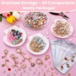Lip Gloss Keychain Making Kit | 192 Enamel Charms, DIY Jewelry Craft Supplies - Image 3