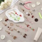 12PCS Finished Lip Gloss Keychains with Heart Strawberry Butterfly Bow Charms for Women - Image 2