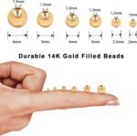 600PCS 14K Gold Spacer Beads | 2mm Seamless Brass Round Beads for Jewelry Making - Image 2