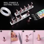 Nail Art Charms Gems Set, Rhinestones, Pearls, Brushes, Stands (4 Boxes) - Image 6