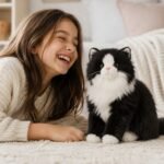 Realistic Black Cat Plush Toy | Interactive Stuffed Animal | Soft Cuddly Companion | Gift for Kids, Adults & Seniors | Lifelike Kitten Doll - Image 3