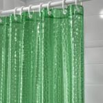 3D Cube Embossed Shower Curtain | Waterproof PEVA Liner with Magnetic Hem - Image 6