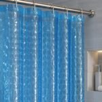 3D Cube Embossed Shower Curtain | Waterproof PEVA Liner with Magnetic Hem - Image 8