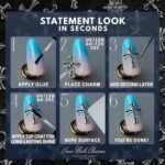 Silver Cross Nail Charms | 3D Acrylic Y2K Gothic Nail Art Embellishments - Image 5