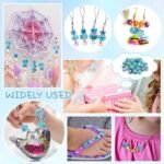 50PCS Blue European Large Hole Beads | Resin Rhinestone Spacer Beads for Jewelry Making - Image 7