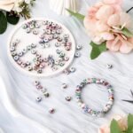 100PCS Ceramic Porcelain Beads | 8mm Multicolor Flower Spacer Beads for Jewelry Making - Image 5