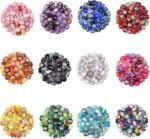 200PCS European Large Hole Beads | Rainbow Rhinestone Spacer Beads for Jewelry Making