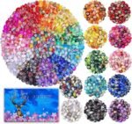 200PCS European Large Hole Beads | Rainbow Rhinestone Spacer Beads for Jewelry Making - Image 2