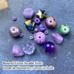 Light Purple Glass & Resin Beads Mix | Multi Size Spacer Beads for Jewelry Making - Image 3