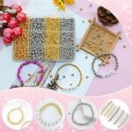 1740PCS Gold & Silver Spacer Beads | 4mm and 6mm Round Beads for Jewelry Making - Image 4