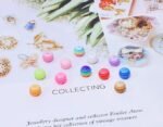 100PCS 8mm Striped Resin Beads | Clear Mixed Color Spacer Beads for Jewelry Making - Image 3