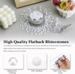 2000PCS White Flatback Rhinestones | 5mm Resin Gems for Crafts & Nail Art - Image 2