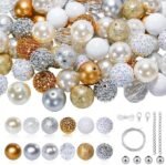 50PCS Chunky Bubblegum Rhinestone Beads | 20mm Silver Gold Beads for Jewelry Making - Image 2