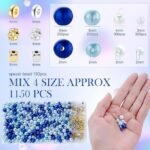 Mixed Size Pearl Beads for Jewelry Making (3mm-8mm) - Image 2