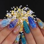 100PCS Starfish Nail Charms and Gems Summer Ocean Style Seashell Pearl Nail Decorations - Image 6