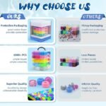 6000+ Pony Beads Set: 30 Colors, Glow in Dark, Jewelry Making Craft Kit - Image 3