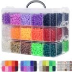 12800+ Pony Beads Bulk 30 Colors Kandi Beads for Bracelets Jewelry Hair Braids