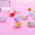 100PCS Golden Wire Jelly European Large Hole Beads | Lampwork Spacer Beads for Jewelry Making - Image 5