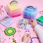 12000PCS Pony Beads Kit: 48 Colors Kandi Beads for Bracelets, Braids, Crafts - Image 2