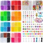 12000PCS Pony Beads Kit: 48 Colors Kandi Beads for Bracelets, Braids, Crafts - Image 5