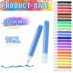 24 Suncatcher Paint Pens Set | Neon Window Markers for Stained Glass Crafts - Image 4