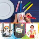 24 Suncatcher Paint Pens Set | Neon Window Markers for Stained Glass Crafts - Image 6