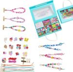 DIY Keychain and Phone Charm Making Kit with Letter Heart Flower Pony Beads - Image 5