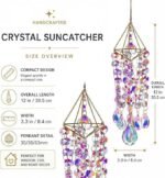 Crystal Suncatcher Window Hanging Rainbow Maker Wind Chime Style Gold Plated Decor - Image 3