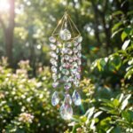 Crystal Suncatcher Window Hanging Rainbow Maker Wind Chime Style Gold Plated Decor - Image 4