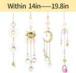 4 Pack Crystal Suncatcher Window Hanging Decor Rainbow Maker Prism with Chain and Hook - Image 2