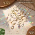 6PCS Crystal Suncatcher Hanging Ornaments Colorful Prism Balls with Chain for Window Decor - Image 2
