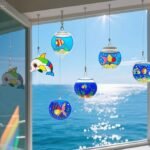30 Sets Fishbowl Suncatcher Craft Kits | DIY Sea Animal Window Art Kit - Image 3